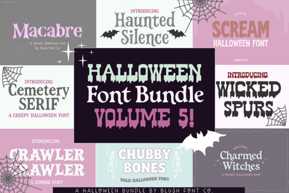 Halloween Bundle Volume 5: 8 Spooky Fonts for Your Designs