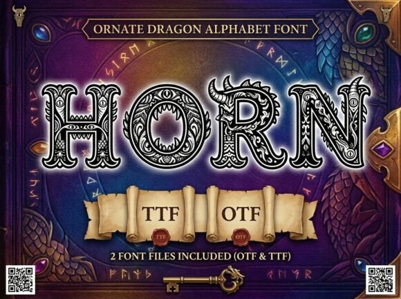 Horn: A Dragon Alphabet Font for Epic Projects