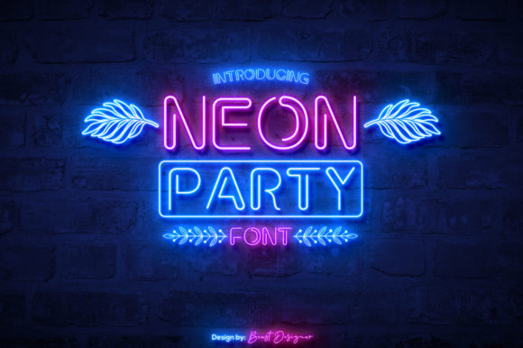 Neon Party: The Creative Font That Brings Back the Glow