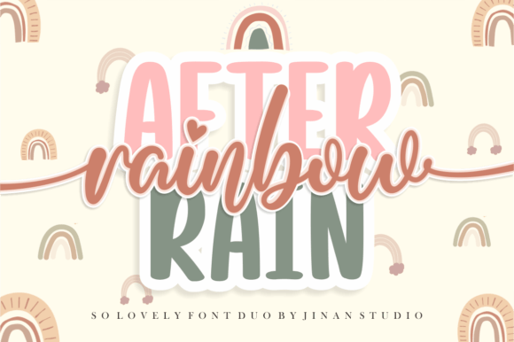 Rainbow After Rain: Crafting Visual Stories with a Delicate Duo Font