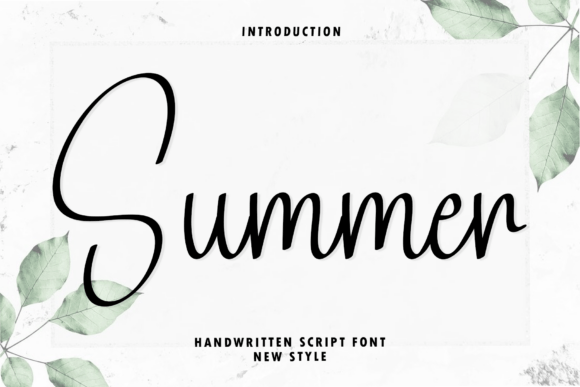 Summer Font: Elegant Script for Modern Luxury Branding