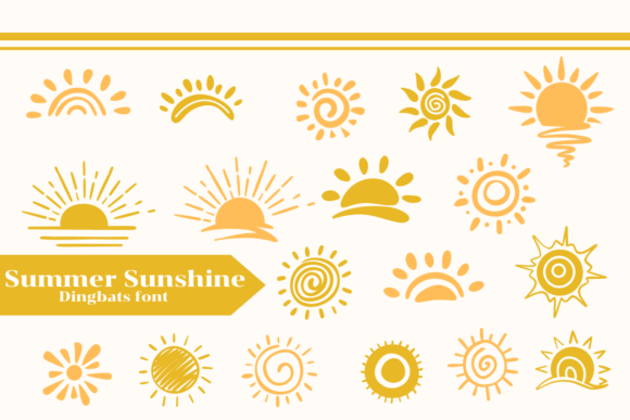Summer Sunshine: The Sketched Dingbats Font for Creative Projects