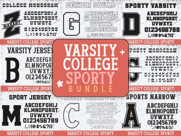 Varsity College Sporty Bundle: A Modern Typeface for Team Spirit